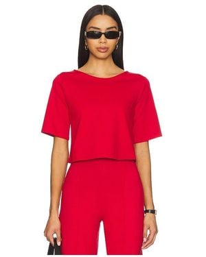 Ripley Rader Ponte Knit Short Sleeve Top - Red