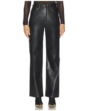 Rag & Bone Shea Faux Leather Straight Pant - Black