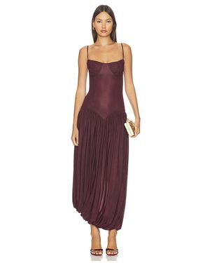 Maygel Coronel Vestido Ceniza En Color Morado Talla (También En Xl/Xxl)