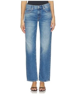 Pistola Issa Mid Rise Relaxed Straight Jeans - Blue