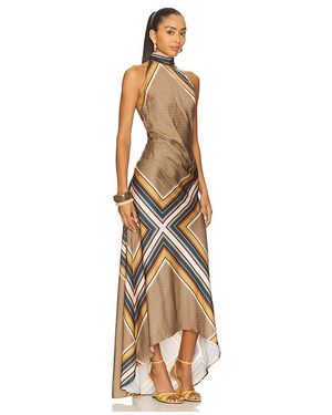 MISA Los Angles Vestido Minerva En Color Marrón Talla (También En M, Xl) - Neutro