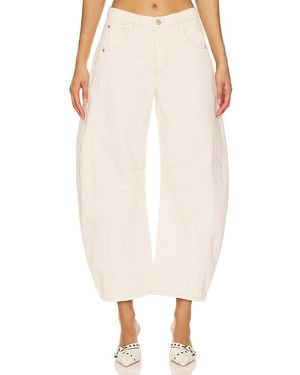 Free People X We The Free Good Luck Mid Rise Barrel Jeans - Natural