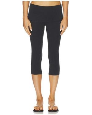 Skims Cotton Jersey Foldover Capri - Blue