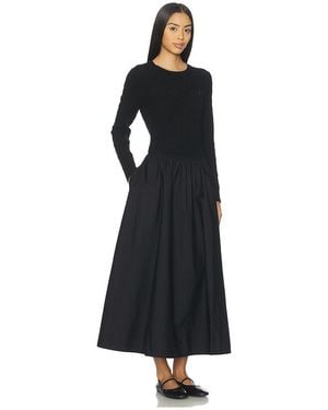 Polo Ralph Lauren Cable Knit Poplin Dress - ブラック