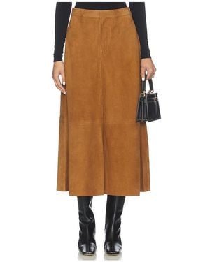 Citizens of Humanity Suede Cassia Skirt - Orange