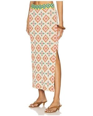 MISA Los Angles Falda Midi Gwen En ,Lemon Talla (También En Xxs) - Blanco