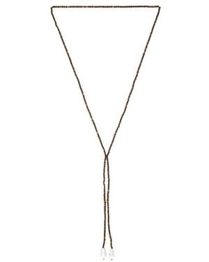 BaubleBar Semi Precious Pearl Wrap Necklace - Multicolour