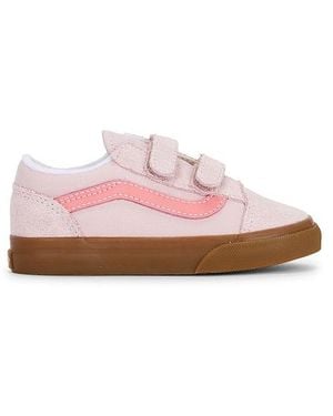 Vans Toddlers Old Skool V Sneaker - Pink