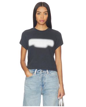 Alexander Wang Oberteil Emboss Graphic Shrunken Tee - Blau