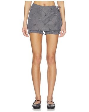 Line & Dot Thora Wrap Bloomer Shorts En Color Negro, Blanco Talla (También En S, Xs, M) - Azul