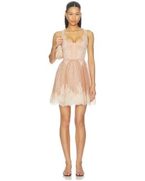 Zimmermann Valiant Lace Trim Mini Dress - Natural