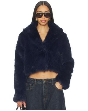 Lioness X Revolve Madame Faux Fur Jacket - Blue