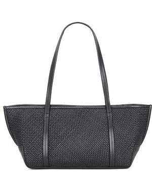 St. Agni Woven Slim Bateau Tote - Black