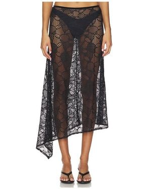 Lioness Fleur Midi Skirt - Black