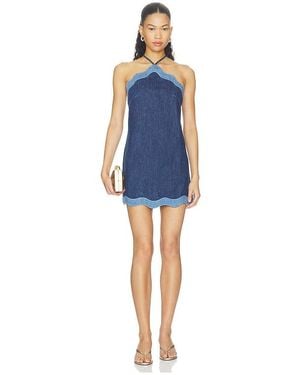retroféte Tasia Denim Dress - Blue