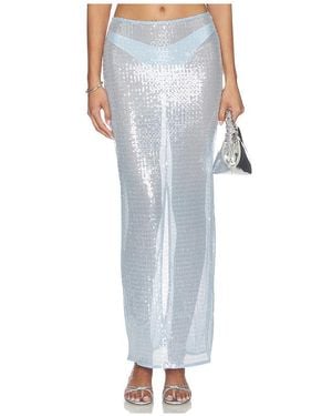 superdown Melie Sequin Maxi Skirt - Blue