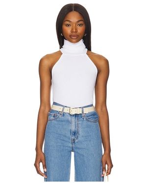Michael Lauren Romulus Sleeveless Mock Neck Top - Blau