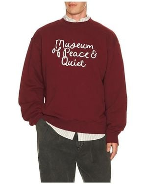 Museum of Peace & Quiet Scribble Crewneck - Red