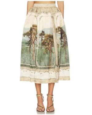 Agua Bendita Tangelo Paraiso Midi Skirt - Natural