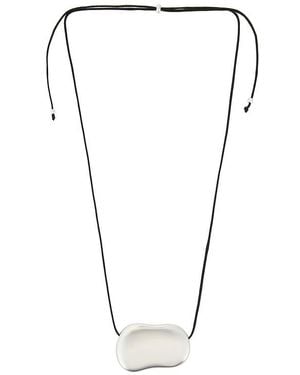 Heaven Mayhem Collar Largo Con Colgante Julia En Color Plateado Metálico Talla - Negro