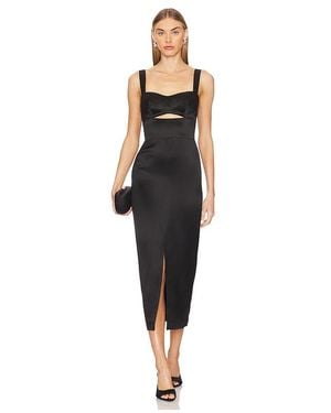 Nicholas Gia Bonded Corset Bodice Dress - Black
