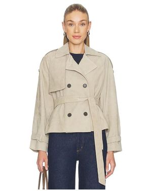 AllSaints Reed Suede Jacket - Natural