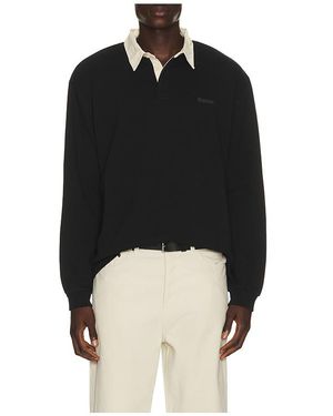 Rhythm Vintage Rugby Polo - Black