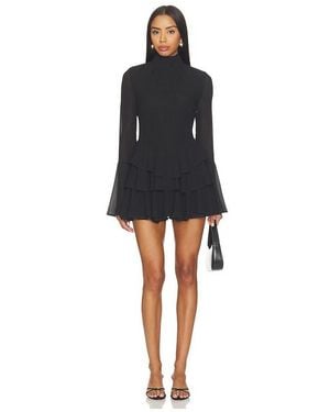 MORE TO COME Ezria Ruffle Mini Dress - Black