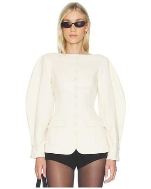 WeWoreWhat Cocoon Sleeve Peplum Blazer - White