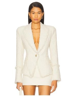 L'Agence Kaisley Blazer With Fray - White