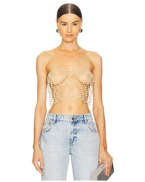 Bluebella Camisola Corta En Color Neutral Metálico Talla (También En Xs/S) - Azul
