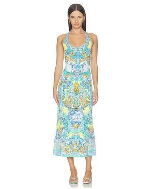 CAMILLA Jersey Halter Dress - Blue