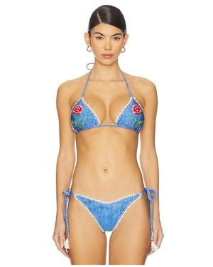CAPITTANA Lia Roses Bikini Top - Orange