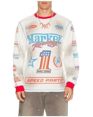 Market Speed Part Thermal Long Sleeve Tee - Grey