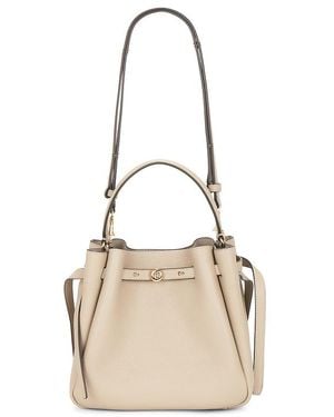 Tory Burch Bolso Tote Denim En Color Taupe Talla - Neutro