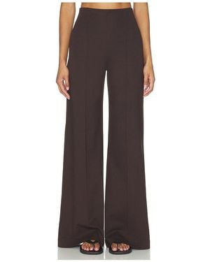 Ripley Rader Ponte Knit Long Wide Leg Pant - Brown