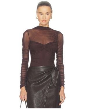 Bardot Althea Mesh Bodysuit - Brown