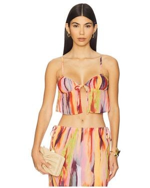 SNDY'S St. Barts Tie Up Top - Orange