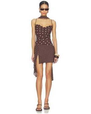 Runaway the Label Alora Scoop Neck Mini Dress - Multicolour