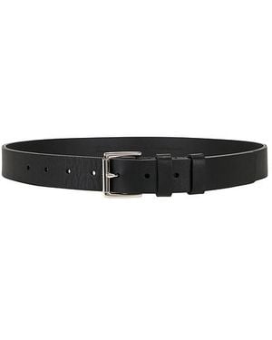 Vince 30Mm Flat Double Loop Belt - Black
