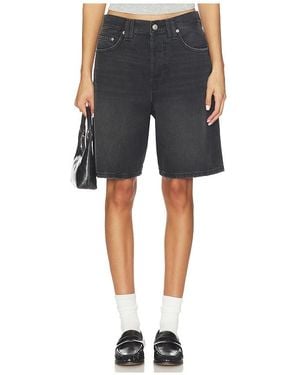 Free People Shorts Mit Offenem Saum Montana - Blau