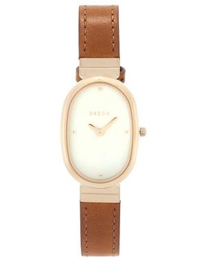 Breda Jane Leather Watch - White