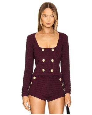 retroféte Top Palabra De Honor Clemence En Color Burgundy Talla (También En Xs, Xxl) - Morado