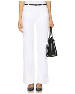 L'Agence Nolan High Rise Patchpocket Wide Leg Jeans - White