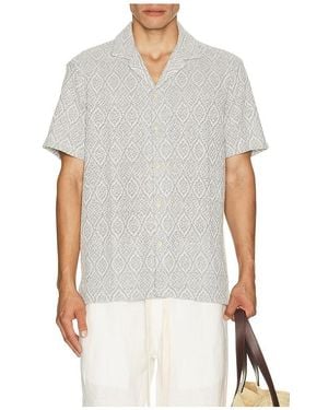 Faherty Short Sleeve Oasis Camp Shirt - White