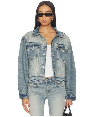 EB DENIM BLOUSON VARSITY TRUCKER DENIM en Blue - Bleu