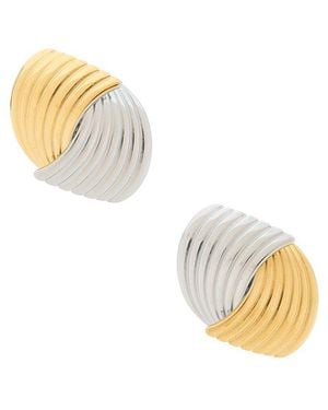 Galley Los Angeles Pendientes Bruer En Color Metallic,Metallic Talla - Blanco