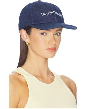FAVORITE DAUGHTER Baseballkappe Aus Denim The Washed Denim - Blau
