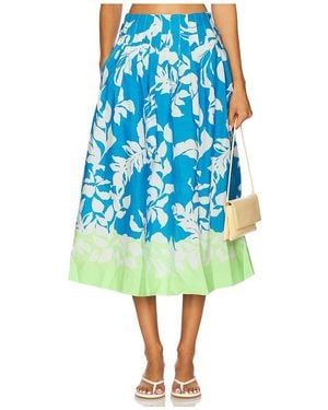 Yumi Kim Falda Midi Palma En Color Azul Talla (También En M, S, Xl, Xs)