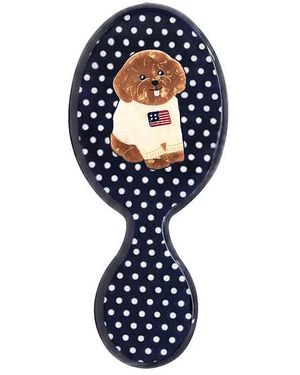 Solar Eclipse Cachorro Americana Pintado A Mano Cepillo Hand-Painted Americana Puppy Brush En Color Azul Marino Talla